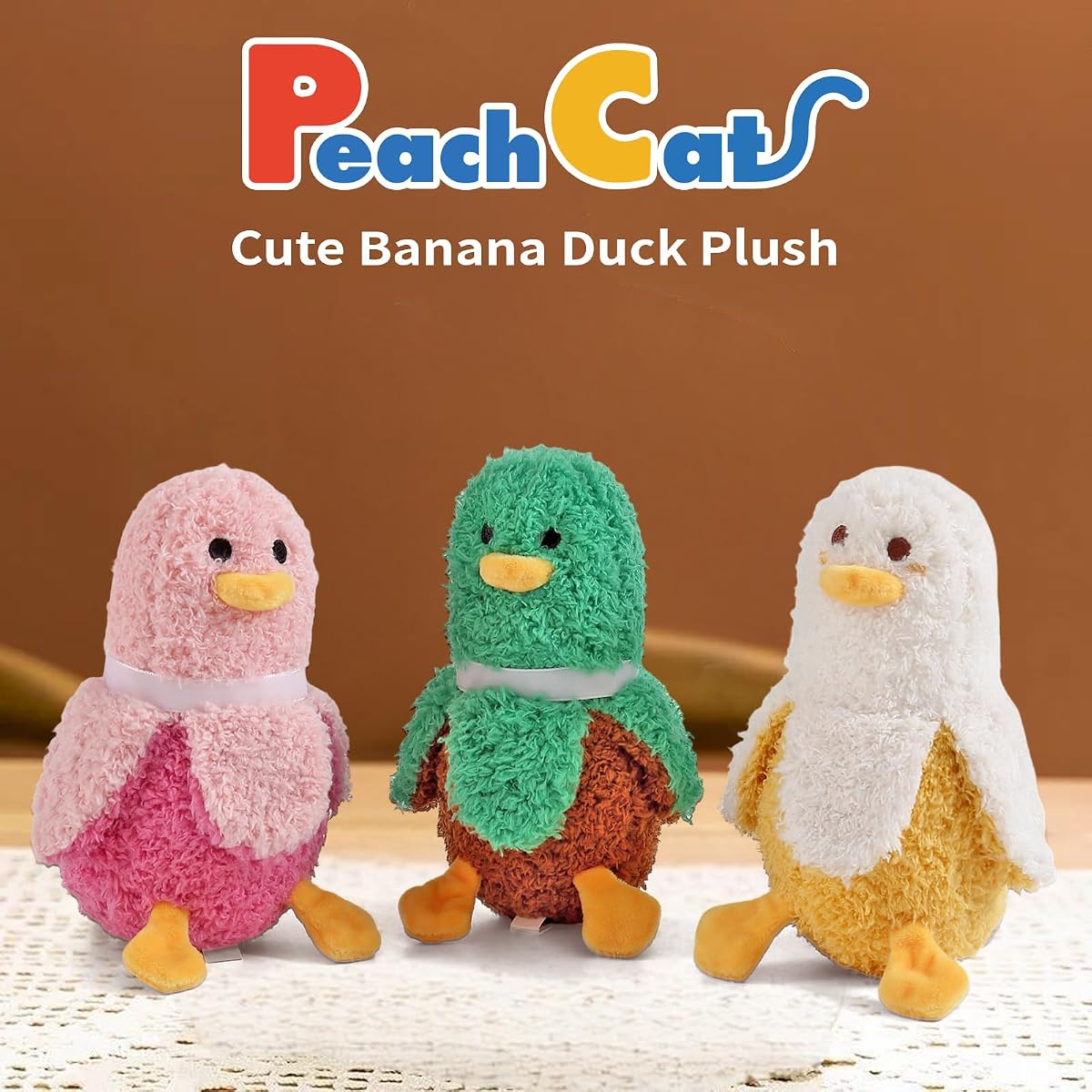 Banana Duck Plush 1 Mommy Banana Duck with 3 Babies Inside, 4 Pieces Set — 19.7" — view 4