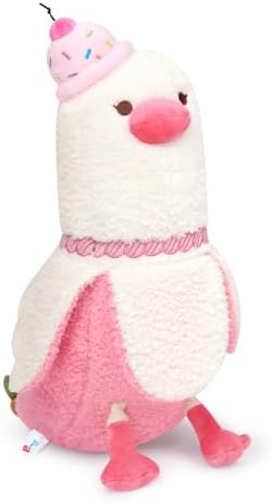 Banana Duck Plush Pillow with Cherry Cake Hat Dessert — 19.7"