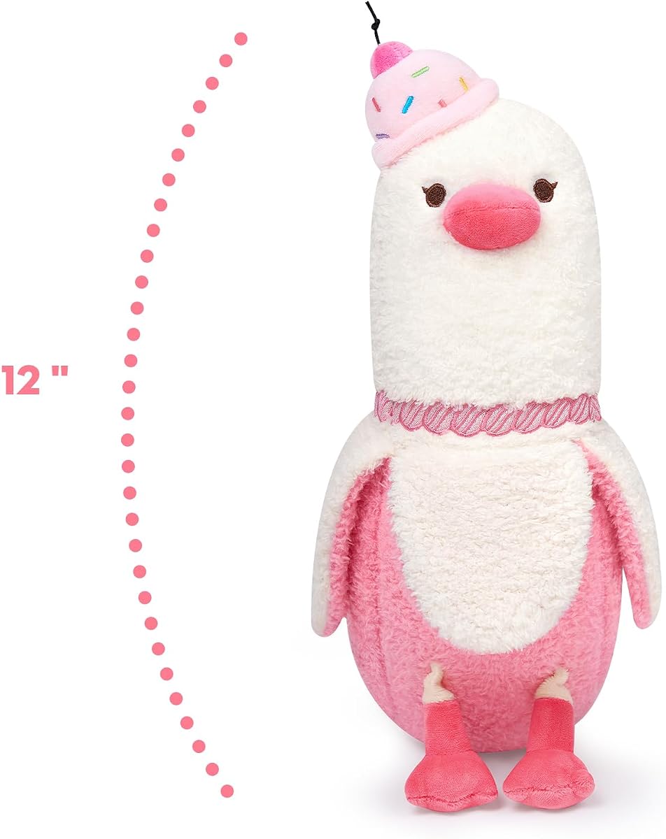 Banana Duck Plush Pillow with Cherry Cake Hat Banana Duck — 12" — view 3
