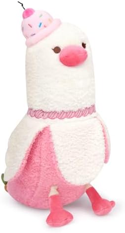 Banana Duck Plush Pillow with Cherry Cake Hat Banana Duck — 12"