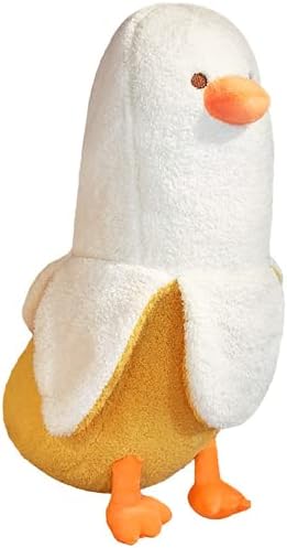 Banana Duck Hugging Plush Pillow Duck — White 12"