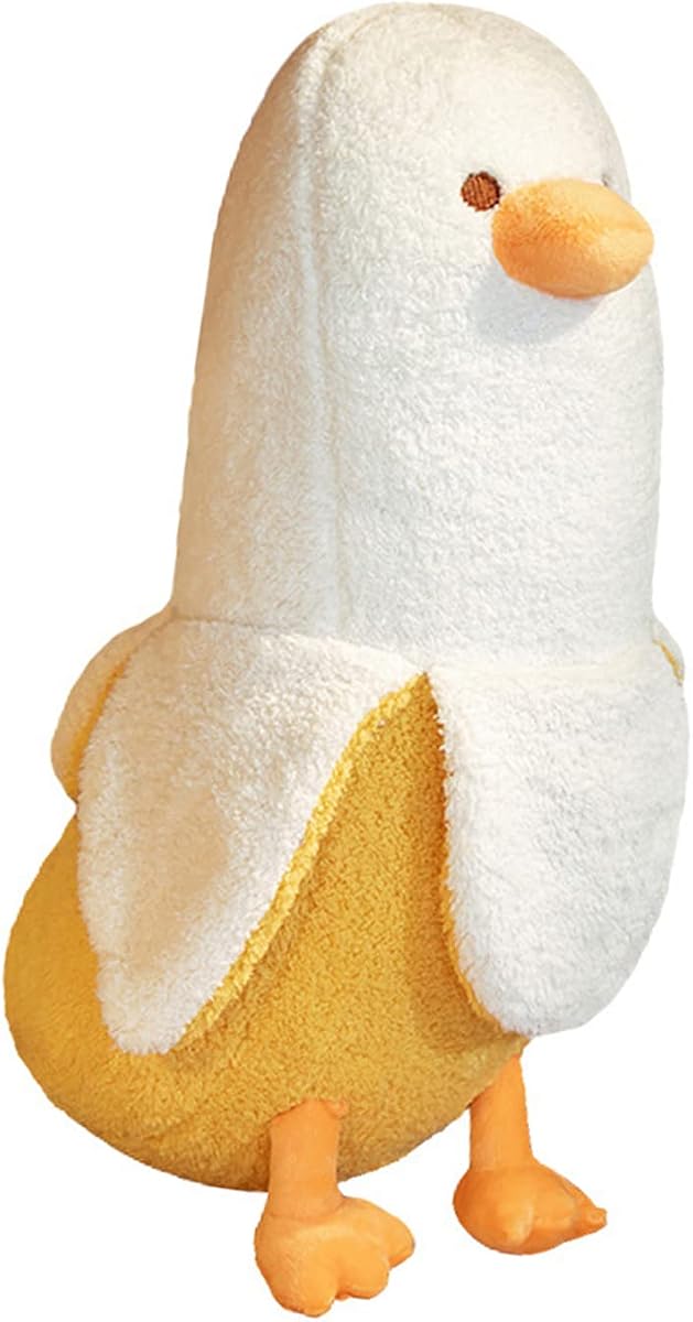 Banana Duck Hugging Plush Pillow Duck — White 19.7" — view 2