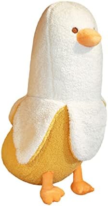 Banana Duck Hugging Plush Pillow Duck — White 19.7"