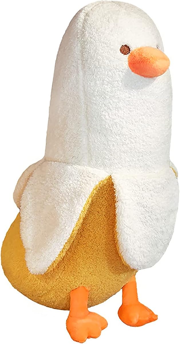 Banana Duck Hugging Plush Pillow Duck — White 35.4" — view 2