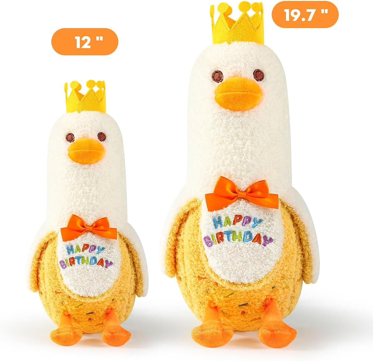 Banana Duck Plush Pillow with Party Crown Banana Duck for — 12" — view 3