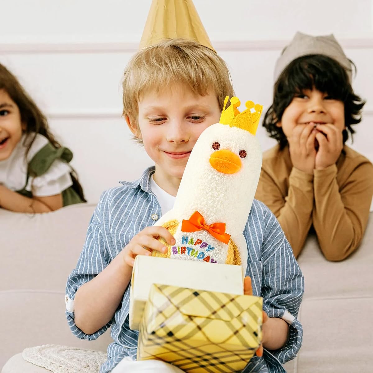 Banana Duck Plush Pillow with Party Crown Banana Duck for — 12" — view 5