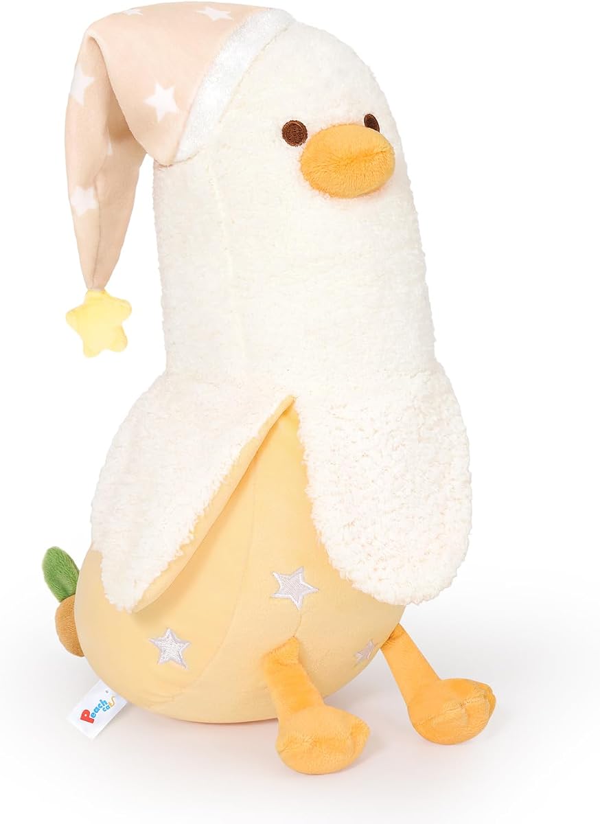 Banana Duck Plush Pillow in a Long Star Nighcap — 19.7" — view 2