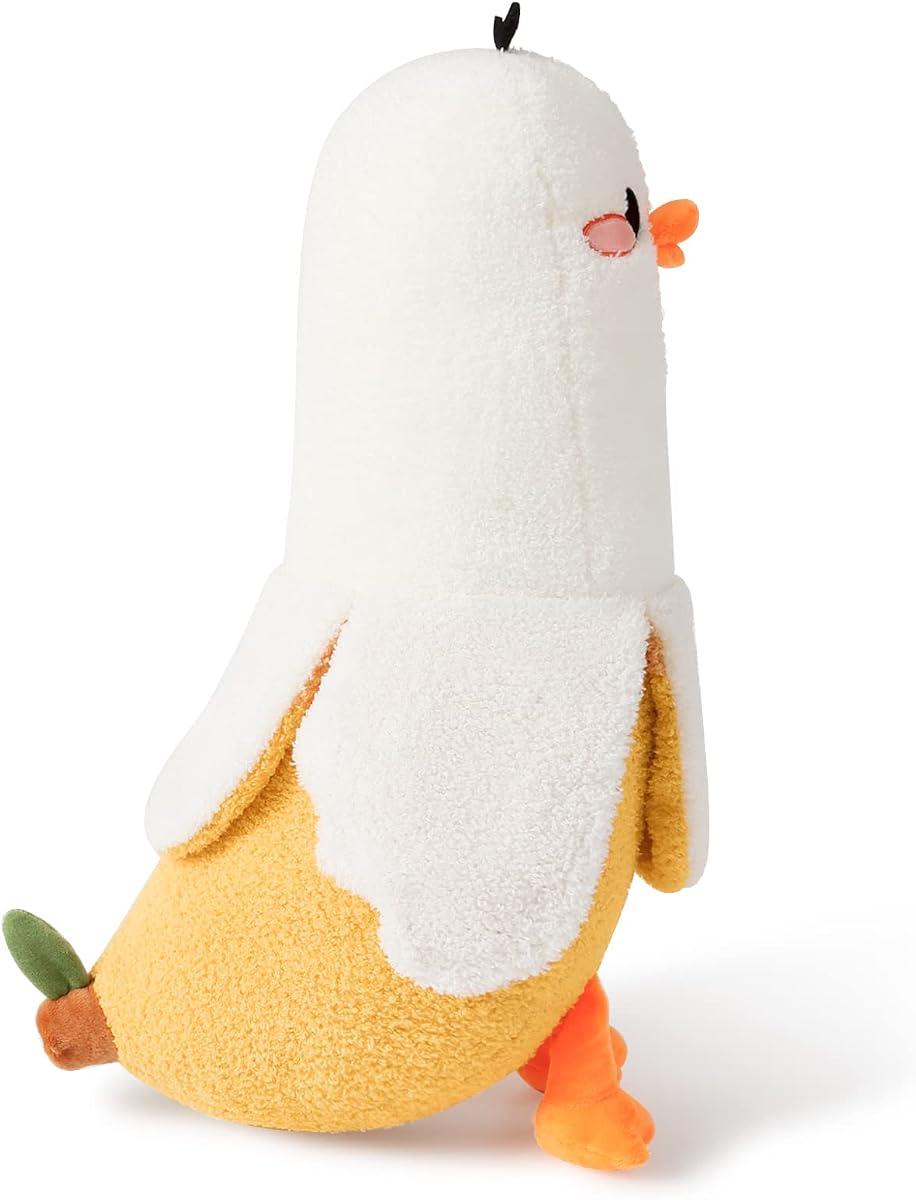 Banana Duck Plush Pillow Duck Banana — White 19.7" — view 5