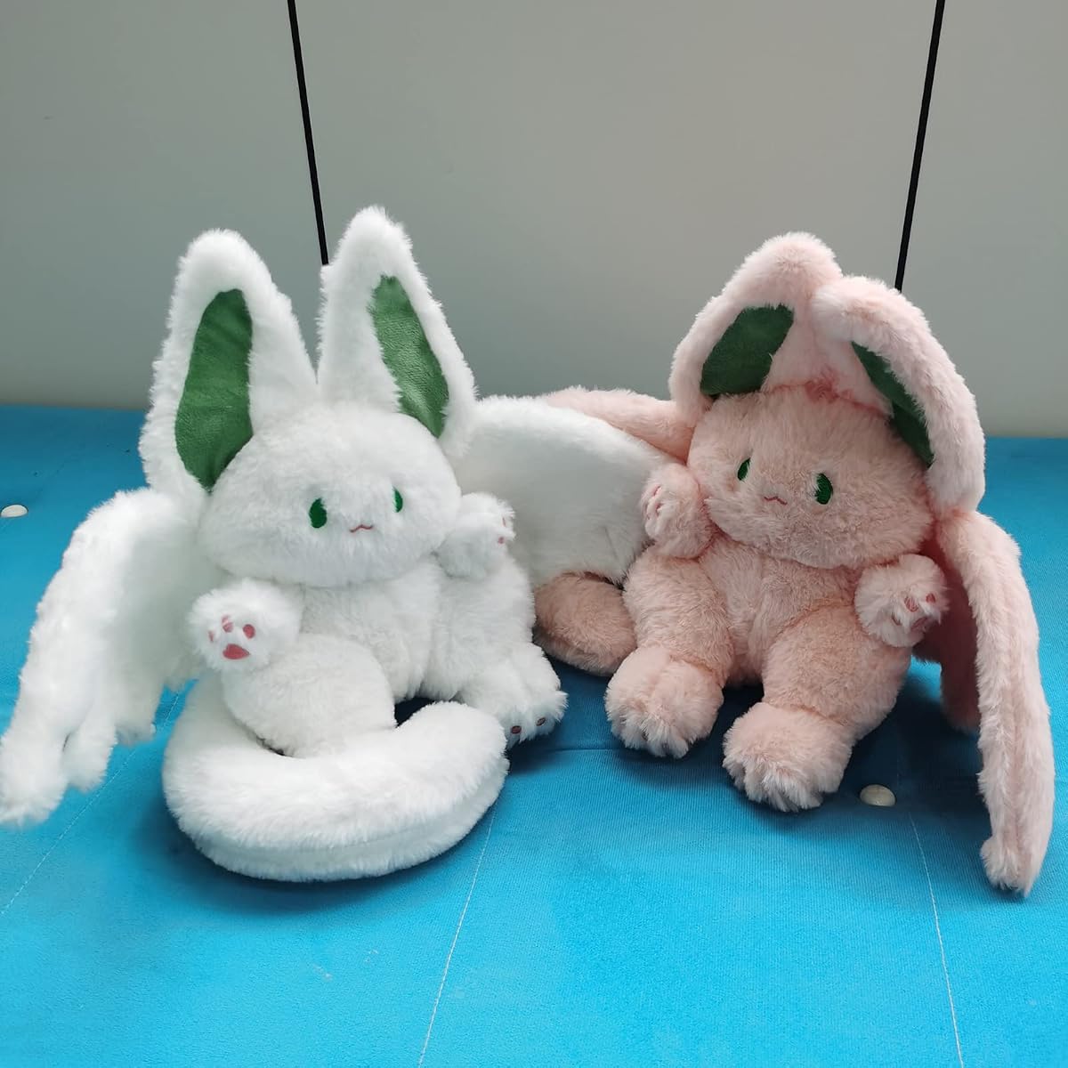 Bat Bunny Plush Pillow Kawaii Bat Rabbit — Pink 12" — view 5