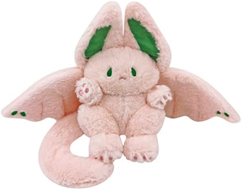 Bat Bunny Plush Pillow Kawaii Bat Rabbit — Pink 12"