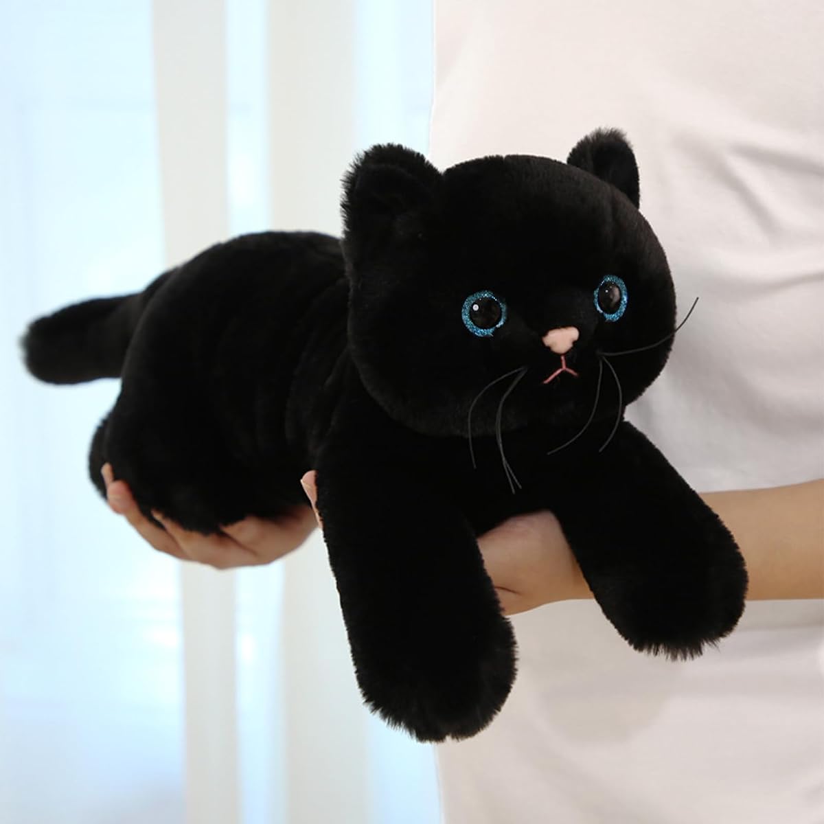 Black Cat Plush Kitten Pillow — 17.7" — view 4