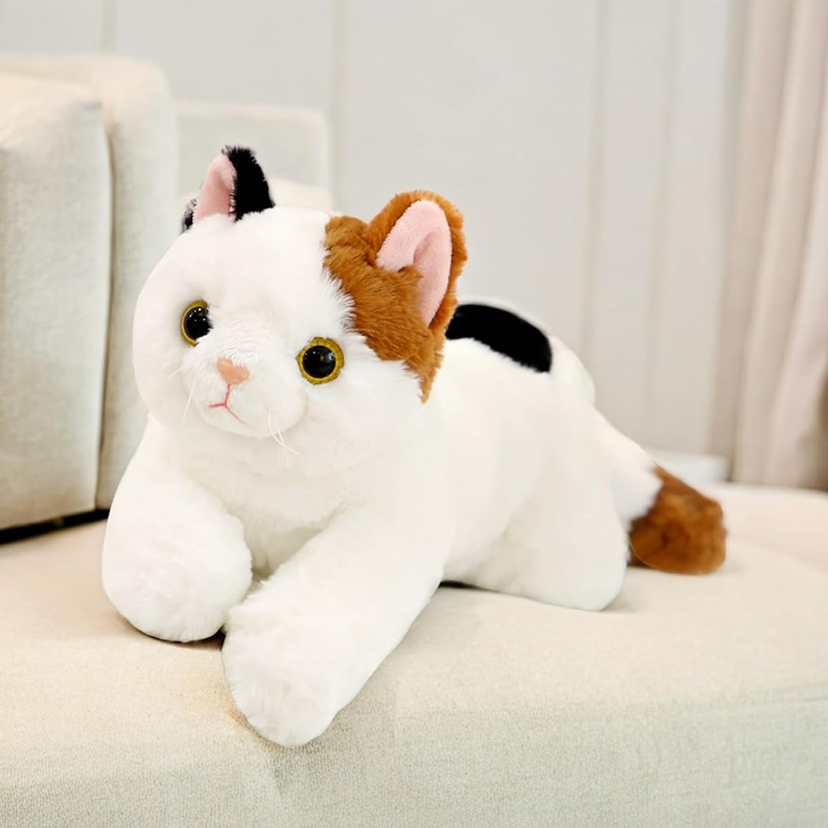 Calico Cat Plush Kitten Pillow — 17.7" — view 2