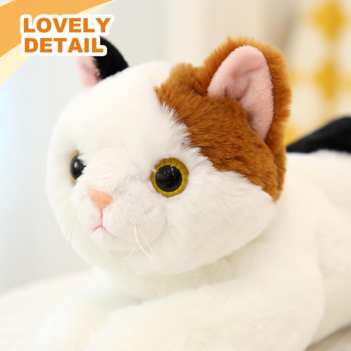 Calico Cat Plush Kitten Pillow — 17.7" — view 4