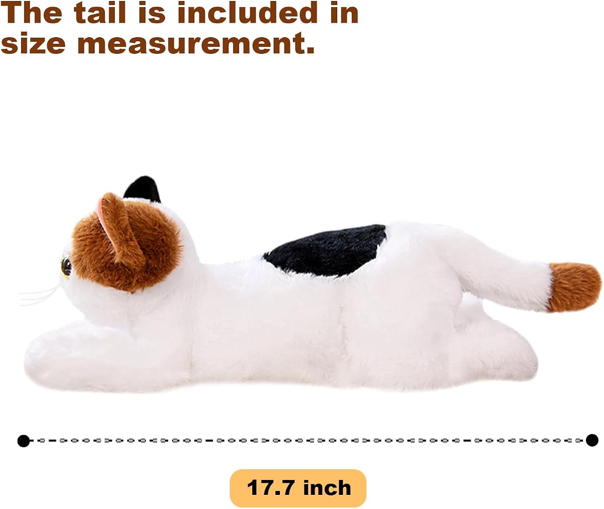 Calico Cat Plush Kitten Pillow — 17.7" — view 5