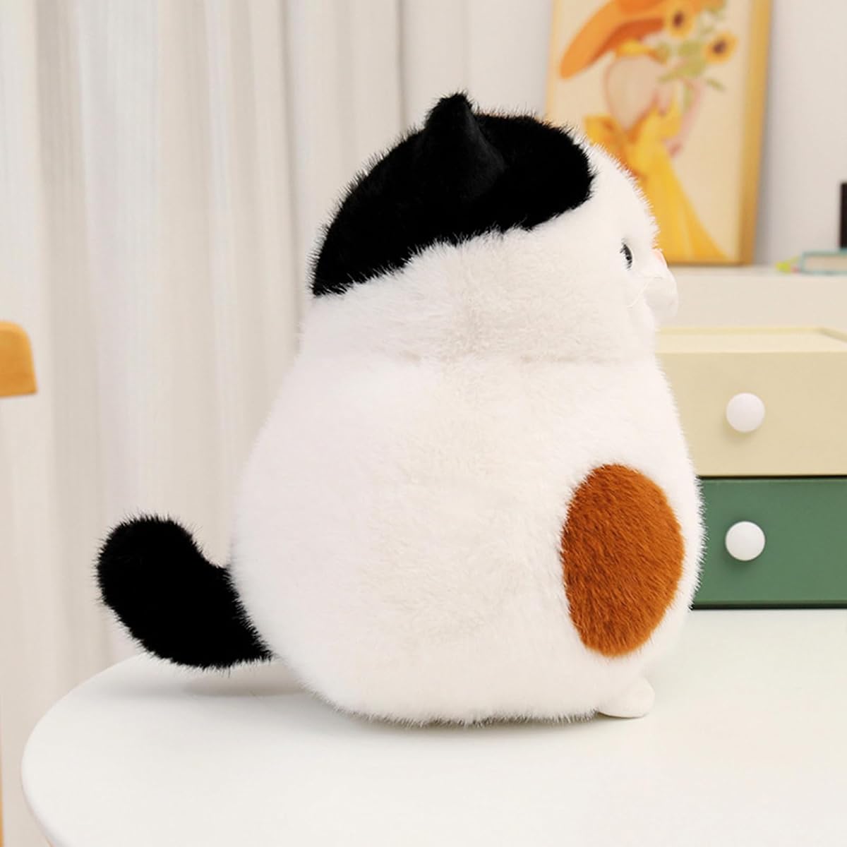 Fat Calico Cat Plush Kitten Pillow — 11.8" — view 3