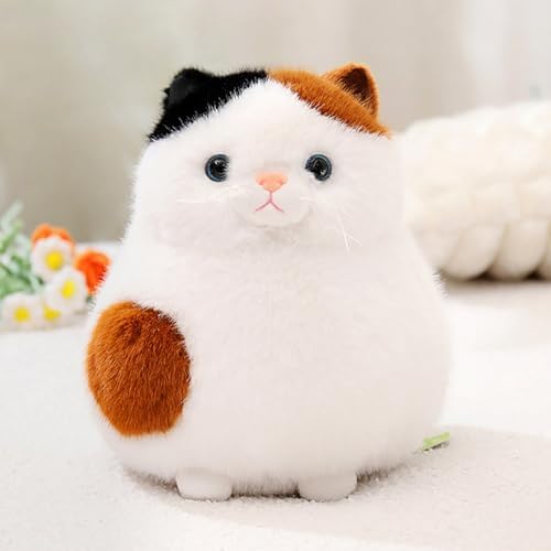 Fat Calico Cat Plush Kitten Pillow — 11.8"