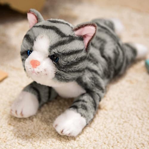 Striped Cat Realistic Kitten — 9.8"