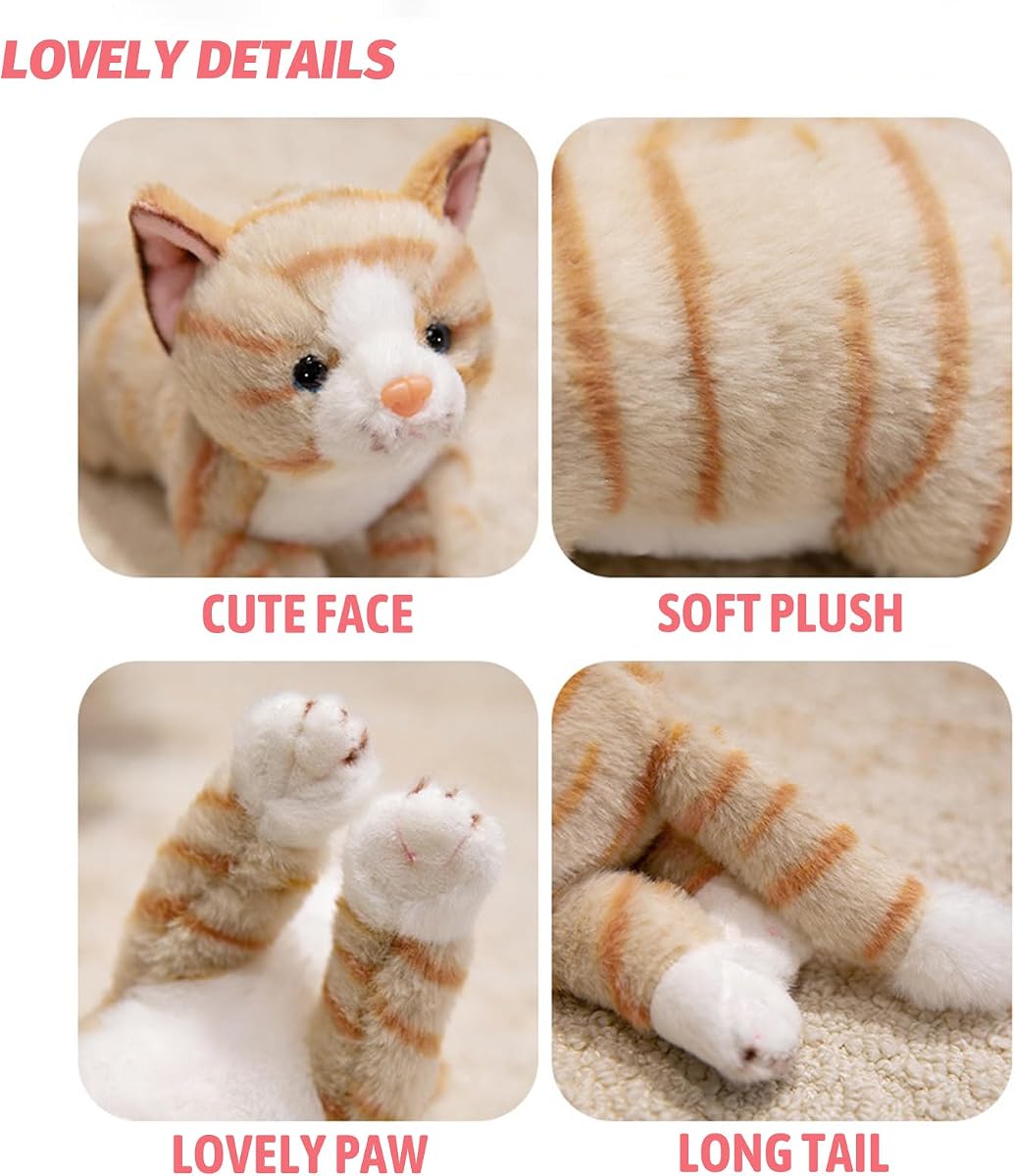 Striped Cat Realistic Kitten — 9.8" — view 4