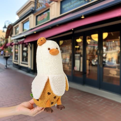 Cookies Banana Duck Plush Pillow with Chocolate Chip Body Dessert — 12"