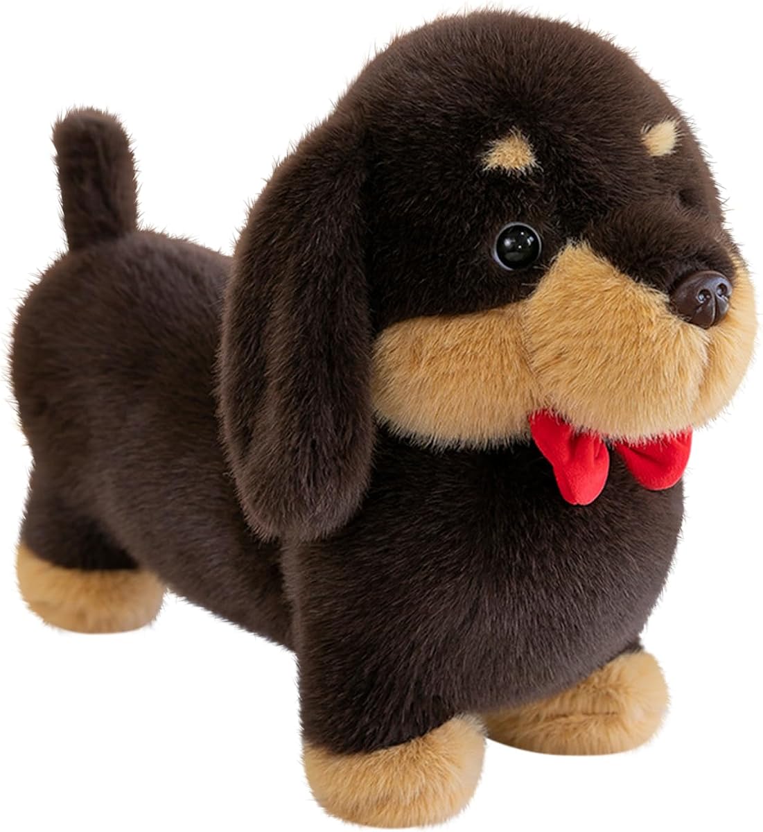 Dachshund Dog with Red Bow Wiener Puppy Plush — 12" — view 2