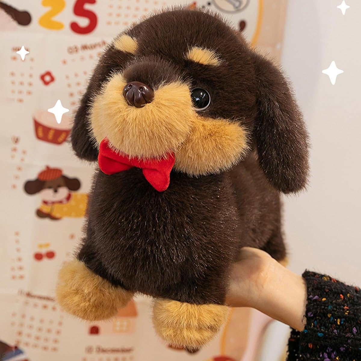 Dachshund Dog with Red Bow Wiener Puppy Plush — 17.7" — view 5