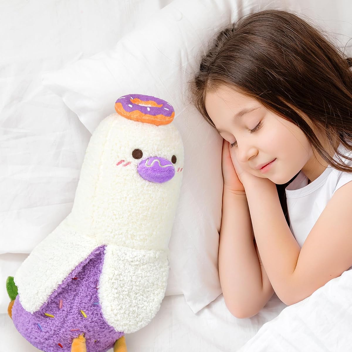 Donut Banana Duck Plush Pillow with Candy Body Dessert — 12" — view 5