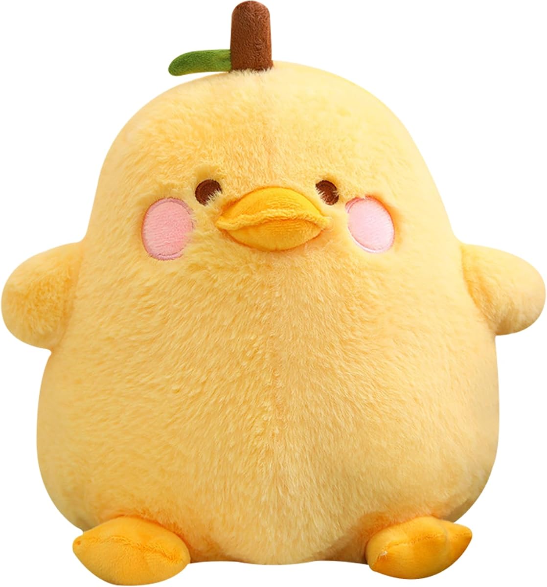 Fruit Pear Duck Plush Pillow Duck — Yellow 16" — view 2
