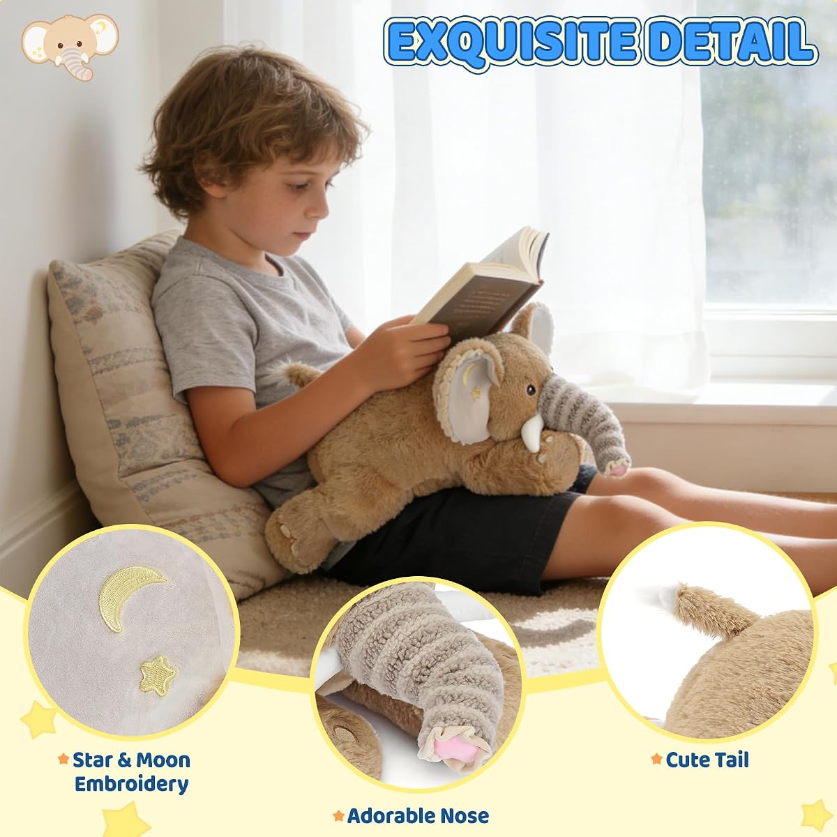 Goodnight Elephant Plush Toys — 19.7" — view 4