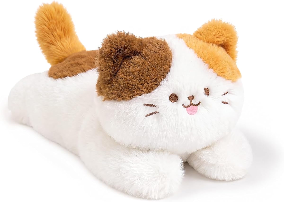 Long Calico Cat Plush Pillow Kitten Toys — 17.7" — view 2