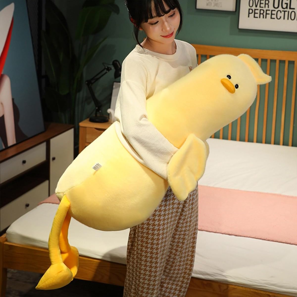 Long Duck Plush Pillow Duck — 51.1" — view 2