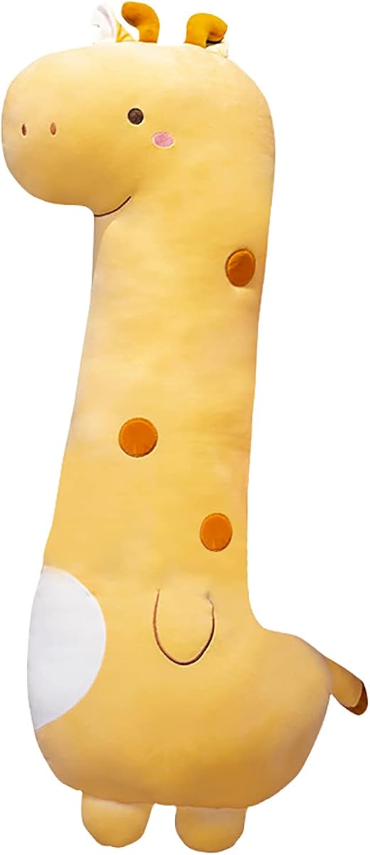 Long Giraffe Plush Pillow Kawaii Giraffe — Yellow 35.4" — view 2