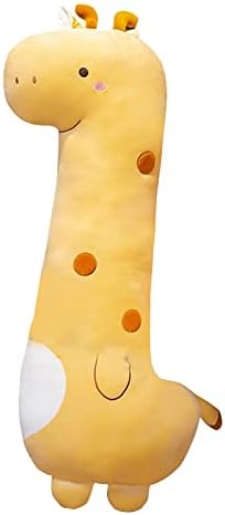 Long Giraffe Plush Pillow Kawaii Giraffe — Yellow 35.4"