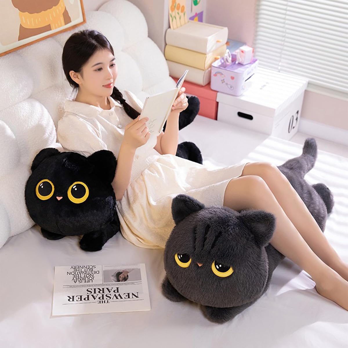 Long Cat Plush Pillow Kitten — 27.5" — view 5