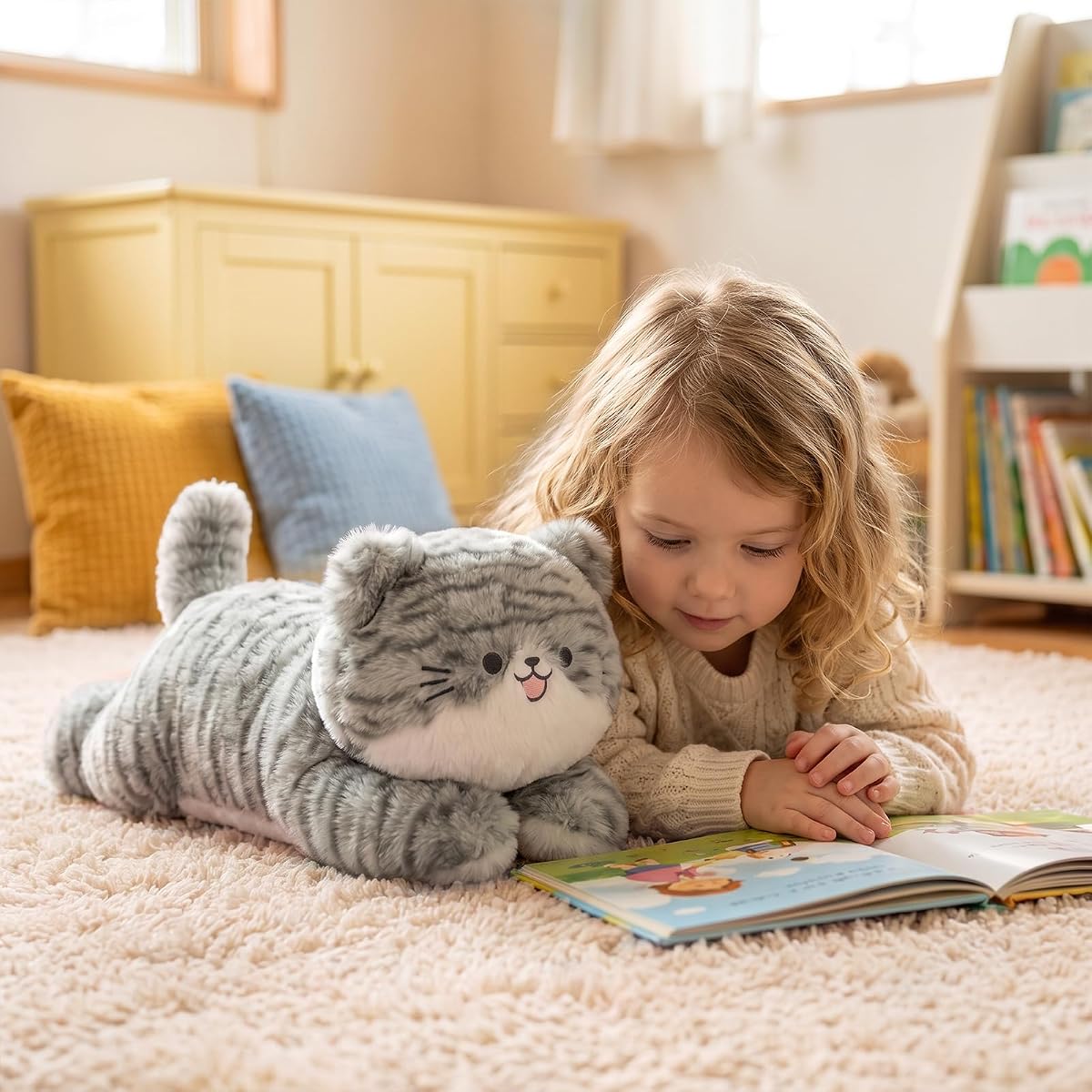 Long Cat Plush Pillow Kitten Toys — 17.7" — view 5