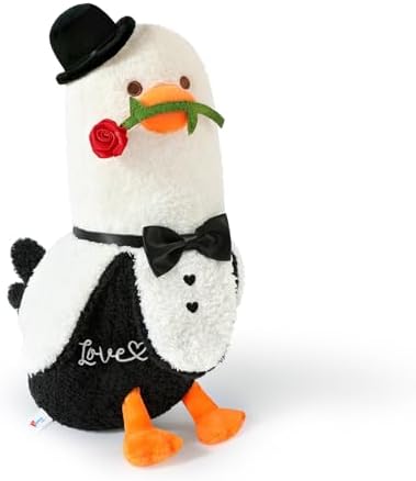 Love Banana Duck Plush Pillow with Rose Romantic Sweet — 12"