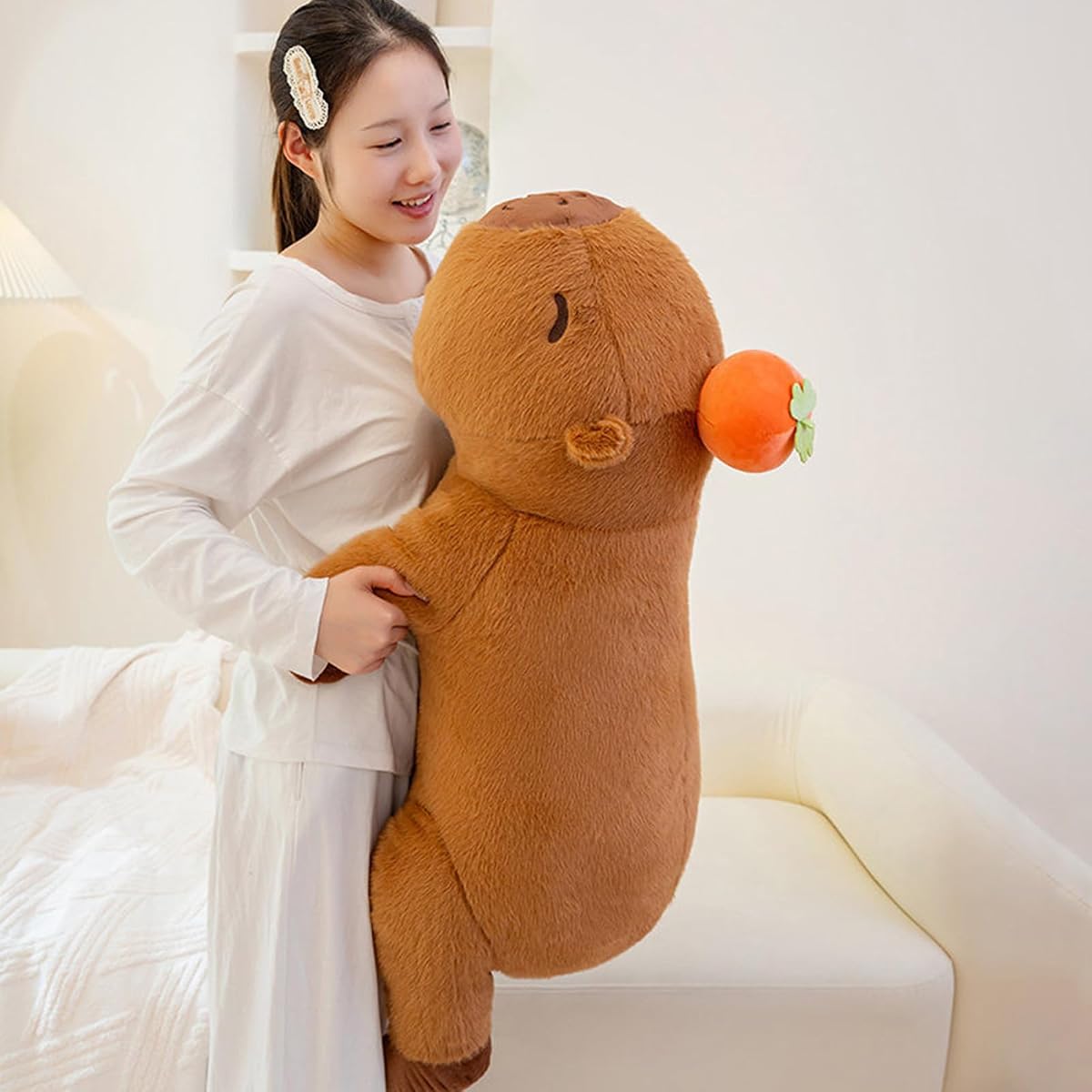 Persimmon Capybara Plush Long Capibara Toys — 23.6" — view 5