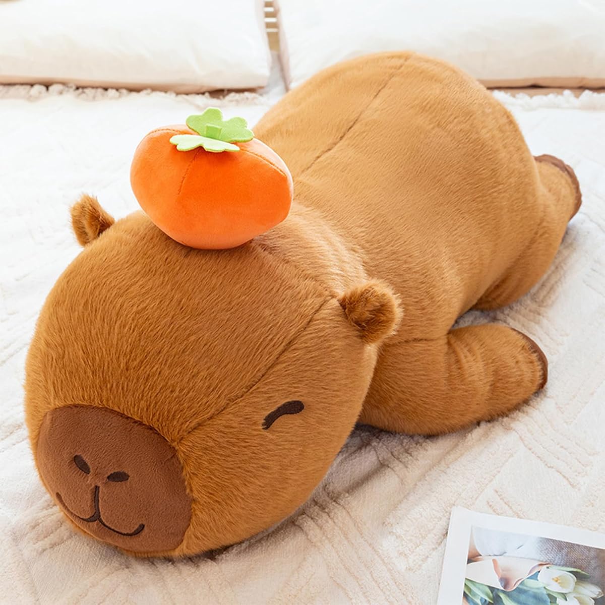 Persimmon Capybara Plush Long Capibara Toys — 39.4" — view 5