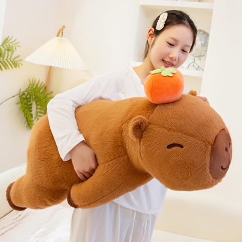 Persimmon Capybara Plush Long Capibara Toys — 39.4"