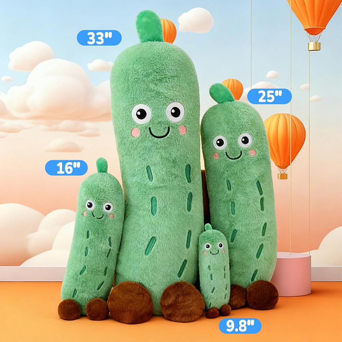 Pickle Cucumber Plush Pillow Plant — 16" — view 4
