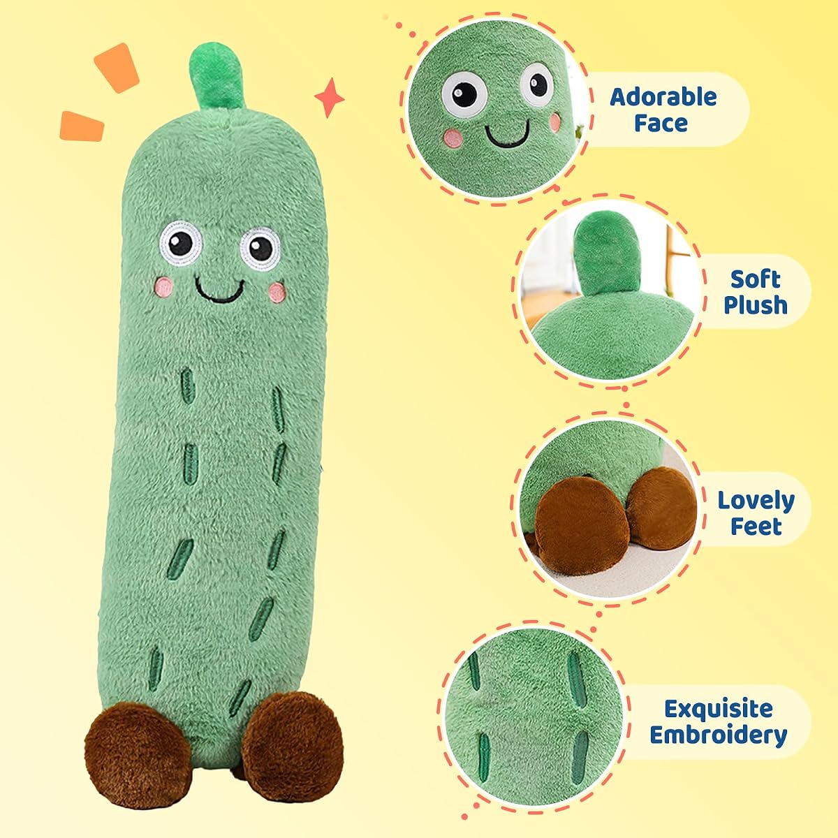 Pickle Cucumber Plush Pillow Plant — 25" — view 4
