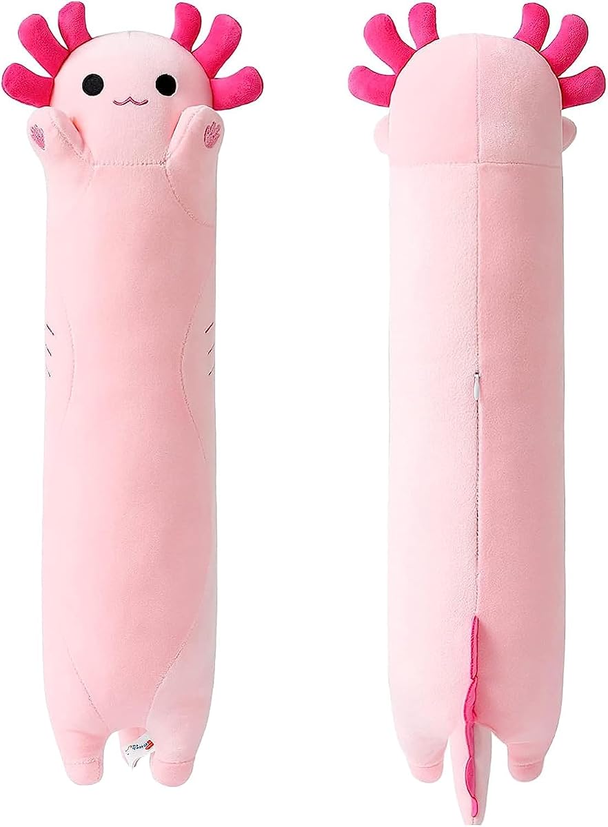 Pink Axolotl Plush Pillow Axolotl — 34" — view 2