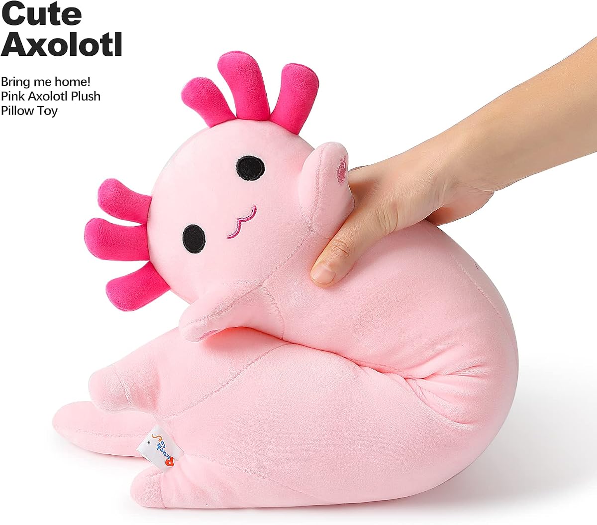 Pink Long Axolotl Plush Pillow Axolotl — 19.6" — view 5