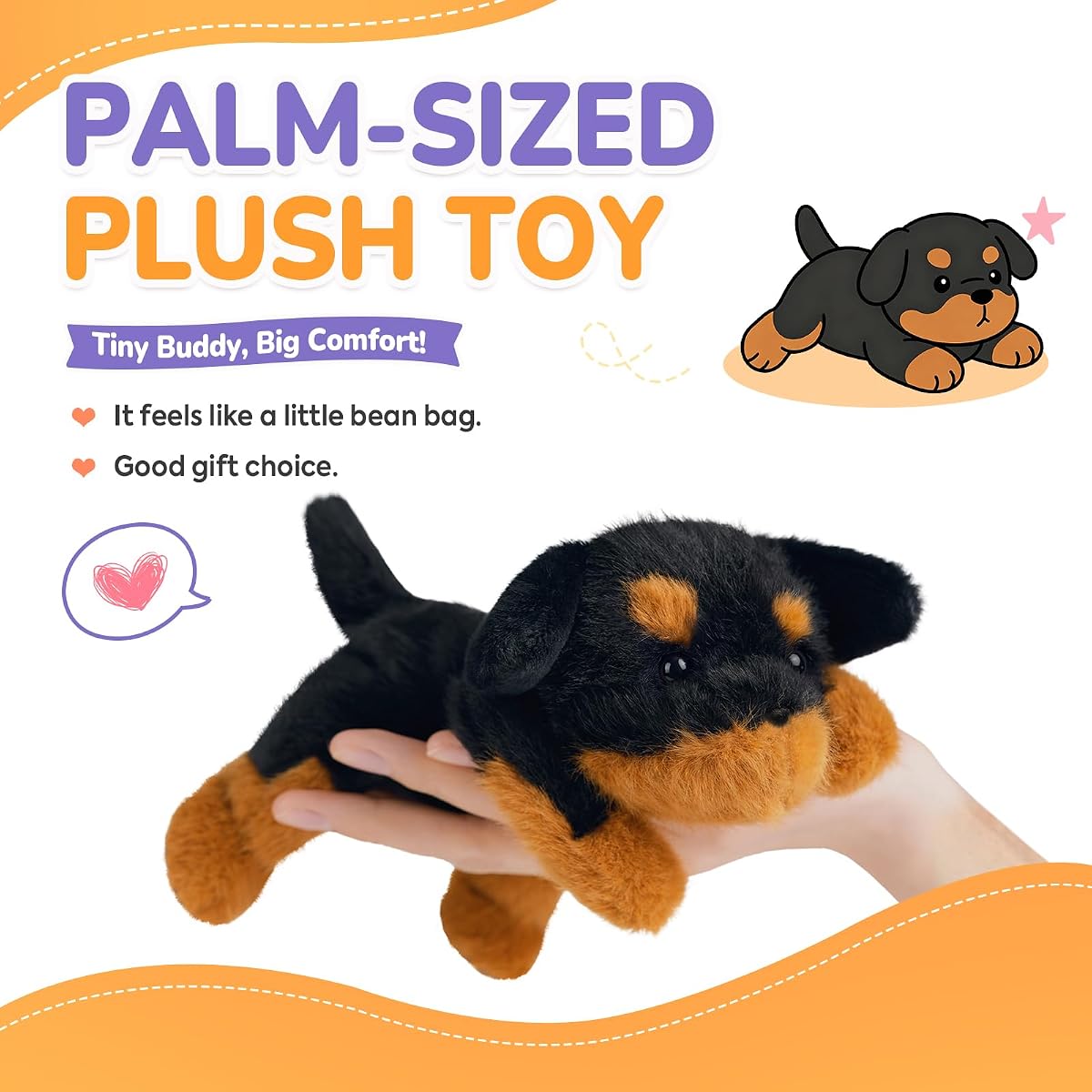 Rottweiler Dog Plush Dog Puppy Pillow — view 4