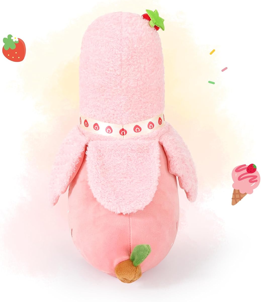 Strawberry Cake Banana Duck Plush Pillow with Cream Candy Body — 19.7" — view 5