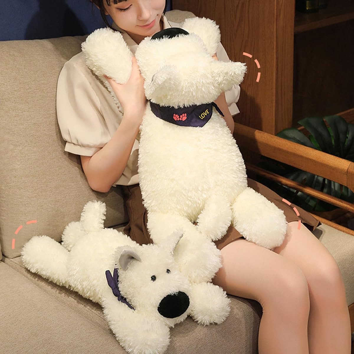 West Highland White Terrier Dog Puppy Plush Pillow — 25.6" — view 5